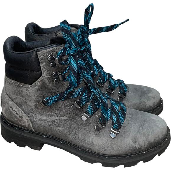 Sorel Lennox Leather Waterproof Hiking Boots in Quarry/Gray    Size: US 8.5 - Picture 1 of 8